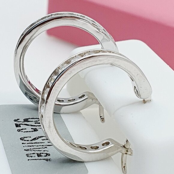 "925 Sterling Silver Cubic Zirconia Earrings, U19254642 - Picture 7 of 10